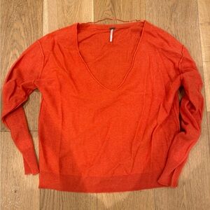Free People V-Neck Cashmere Sweater